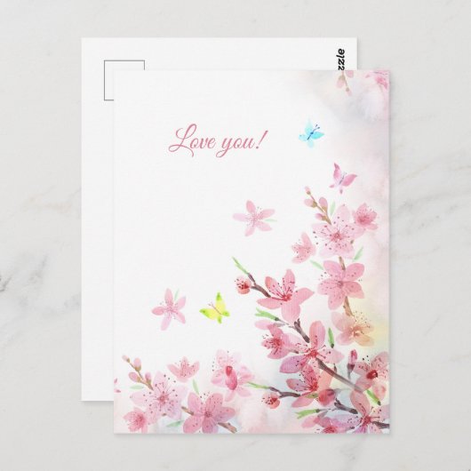 Spring Sakura wenskaart Briefkaart (Voorkant / Achterkant)