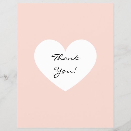 Spring Sale Blush Pink Sage Green BACKSIDE Heart Flyer (Achterkant)