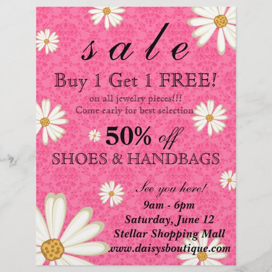 Spring Sale Flyer-Mode Flyer (Achterkant)