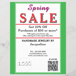 Spring Sale Jewelry Green White Heart Flyer