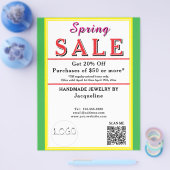 Spring Sale Jewelry Yellow Green Heart Flyer (Enkel)