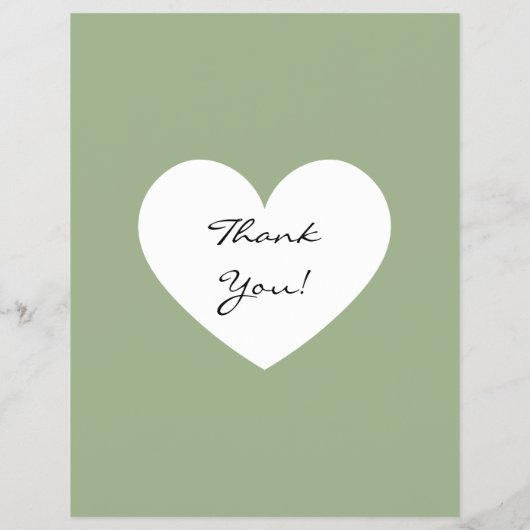 Spring Sale Sage Blush BACKSIDE Heart Flyer (Achterkant)