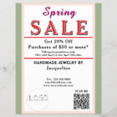 Spring Sale Sage Blush BACKSIDE Heart Flyer (Voorkant)