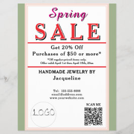 Spring Sale Sage Blush BACKSIDE Heart Flyer