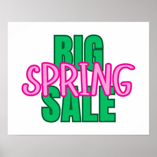 Spring Sale Sign, Boutique Signage, Retail Poster (Voorkant)