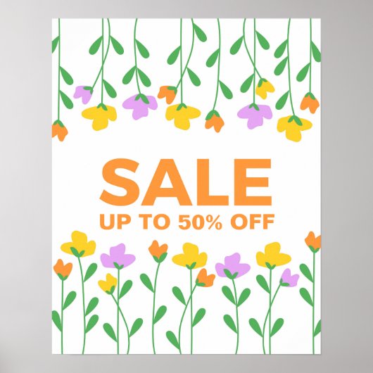 Spring Sale Sign, Retail Store Signage, Boutique Poster (Voorkant)