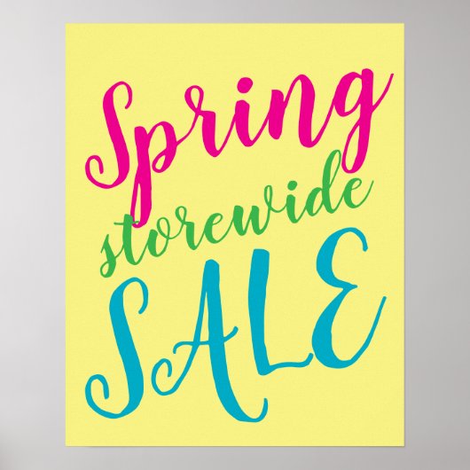 Spring Sale Sign, Storewide Sale Sign, Detailhande Poster (Voorkant)
