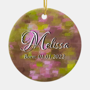 Spring Sason Pinks Abstract Baby Ornament