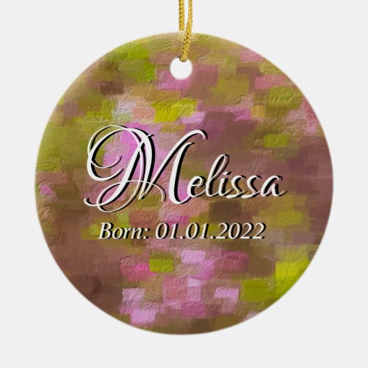 Spring Sason Pinks Abstract Baby Ornament (Voorkant)