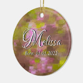 Spring Sason Pinks Abstract Baby Ornament (Links)