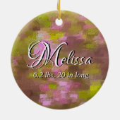 Spring Sason Pinks Abstract Baby Ornament (Achterkant)