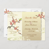 Spring Save the Date Briefkaart (Voorkant / Achterkant)