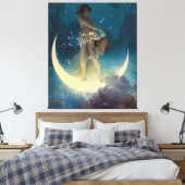 Spring Scattering Stars van Edwin Blashfield (1927 Canvas Afdruk (Insitu (Slaapkamer))