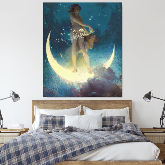Spring Scattering Stars van Edwin Blashfield (1927 Canvas Afdruk (Insitu (Slaapkamer))