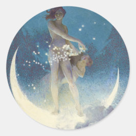 Spring Scattering Stars vintage illustration Ronde Sticker