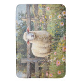 Spring Schaap met Wildflowers Schilderij Badmat (Voorkant Verticaal)