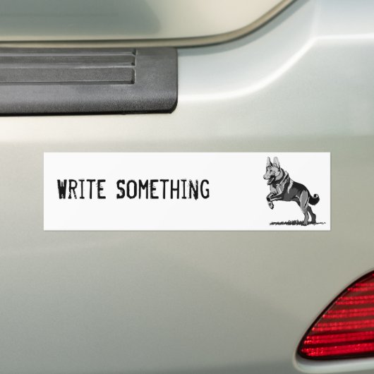 Spring Schäferhund Bumpersticker (Op auto)