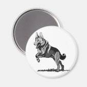 Spring Schäferhund Magneet (Voorkant / Achterkant)