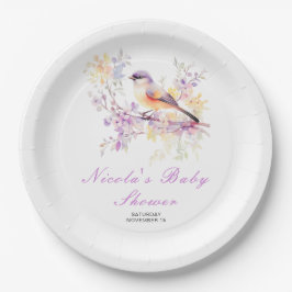 Spring Schattige Bird Baby shower Papieren Bordje