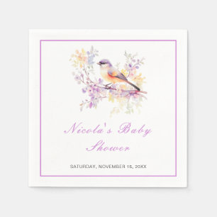 Spring Schattige Bird Baby shower Servet