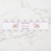 Spring Schattige Bird Baby shower Waterfles Etiket (Enkel label)