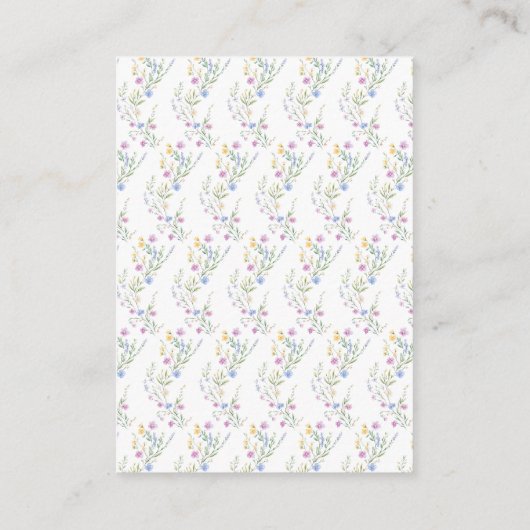 Spring Schattigee Vogel Baby shower Boeken voor Ba Informatiekaartje (Achterkant)