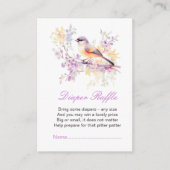 Spring Schattigee Vogel Baby shower Luier Raffle Informatiekaartje (Voorkant)
