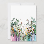 Spring Script Wildbloemen 40e verjaardag Kaart (Achterkant)