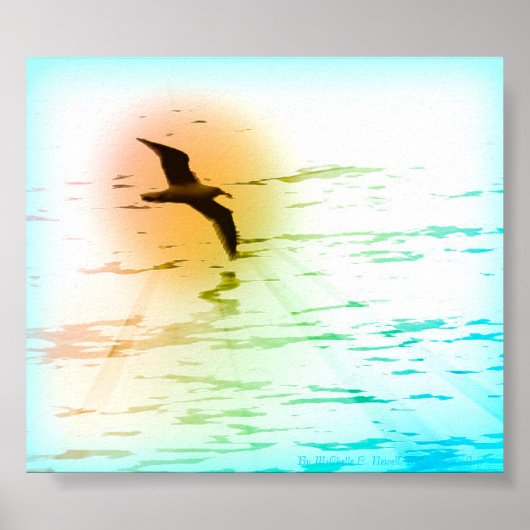 Spring Seagull Poster Print (Voorkant)