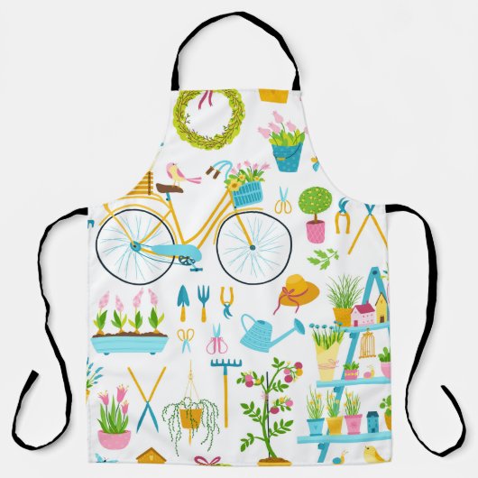 Spring seamless pattern in simple hand-drawn carto schort (Voorkant)