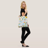Spring seamless pattern in simple hand-drawn carto tote bag (Op model)