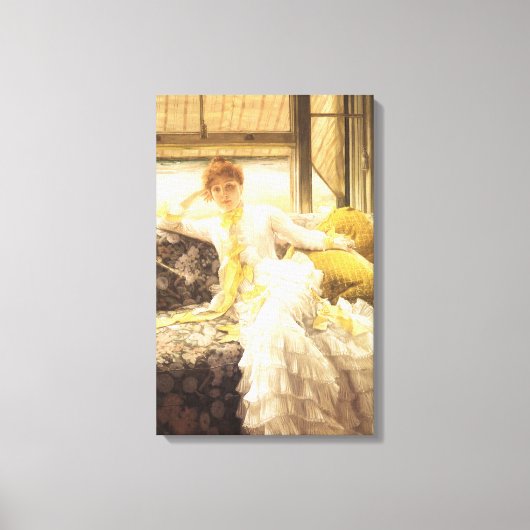 Spring (Seaside) van James Tissot,  portret Canvas Afdruk (Voorkant)