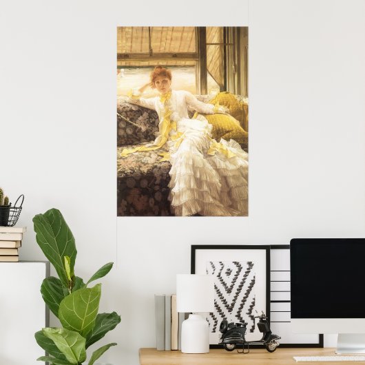 Spring (Seaside) van James Tissot,  portret Poster (Thuiskantoor)