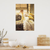 Spring (Seaside) van James Tissot,  portret Poster (Keuken)
