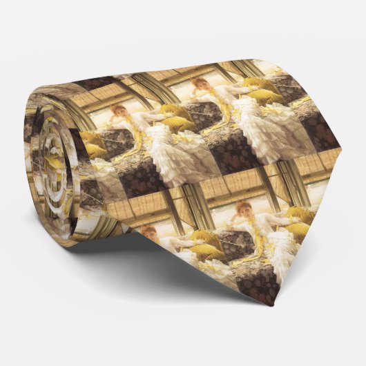 Spring (Seaside) van James Tissot, portret Stropdas (Opgerold)