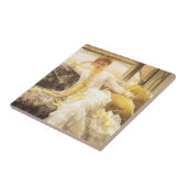 Spring (Seaside) van James Tissot,  portret Tegeltje (Zijkant)