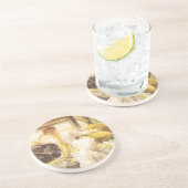 Spring (Seaside) van James Tissot, portret Zandsteen Onderzetter (Zijkant)