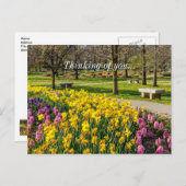 Spring Season Flower Garden Thinking Of You Briefkaart (Voorkant / Achterkant)