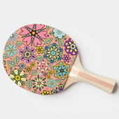 Spring Season Retro Flower Colors Seamless Pattern Tafeltennisbatje (Zijkant)