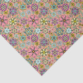Spring Season Retro Flower Colors Seamless Pattern Tissuepapier (Detail)