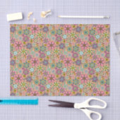 Spring Season Retro Flower Colors Seamless Pattern Tissuepapier (Craft)