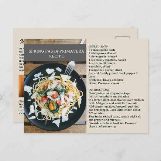 Spring Seizoensgebonden Recept makelaar of onroere Briefkaart (Voorkant / Achterkant)