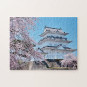 Spring Serenity at Numazu Castle – Sakura in Bloom Legpuzzel (Horizontaal)