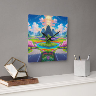 Spring Serenity – Tijdloze Bloemenpad wandklok