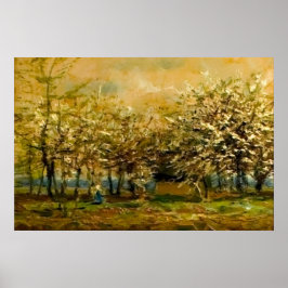 Spring Serenity: Zon verlichte takken Zachte bries Poster