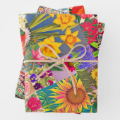 Spring Set Floral, Paisley, Mah Jongg Egrets Inpakpapier Vel (In situ)