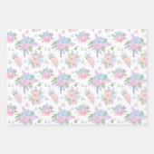 Spring Set PaasBunnies, Flowers & Eggs Inpakpapier Vel (Voorkant 2)