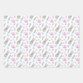 Spring Set PaasBunnies, Flowers & Eggs Inpakpapier Vel (Voorkant)