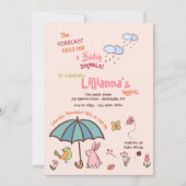 Spring Showers Baby shower Uitnodiging (Voorkant)