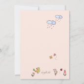 Spring Showers Baby shower Uitnodiging (Achterkant)